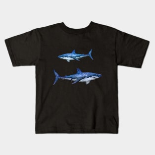 Hydro Flask stickers - ocean blue shark galaxy space | Sticker pack set Kids T-Shirt
